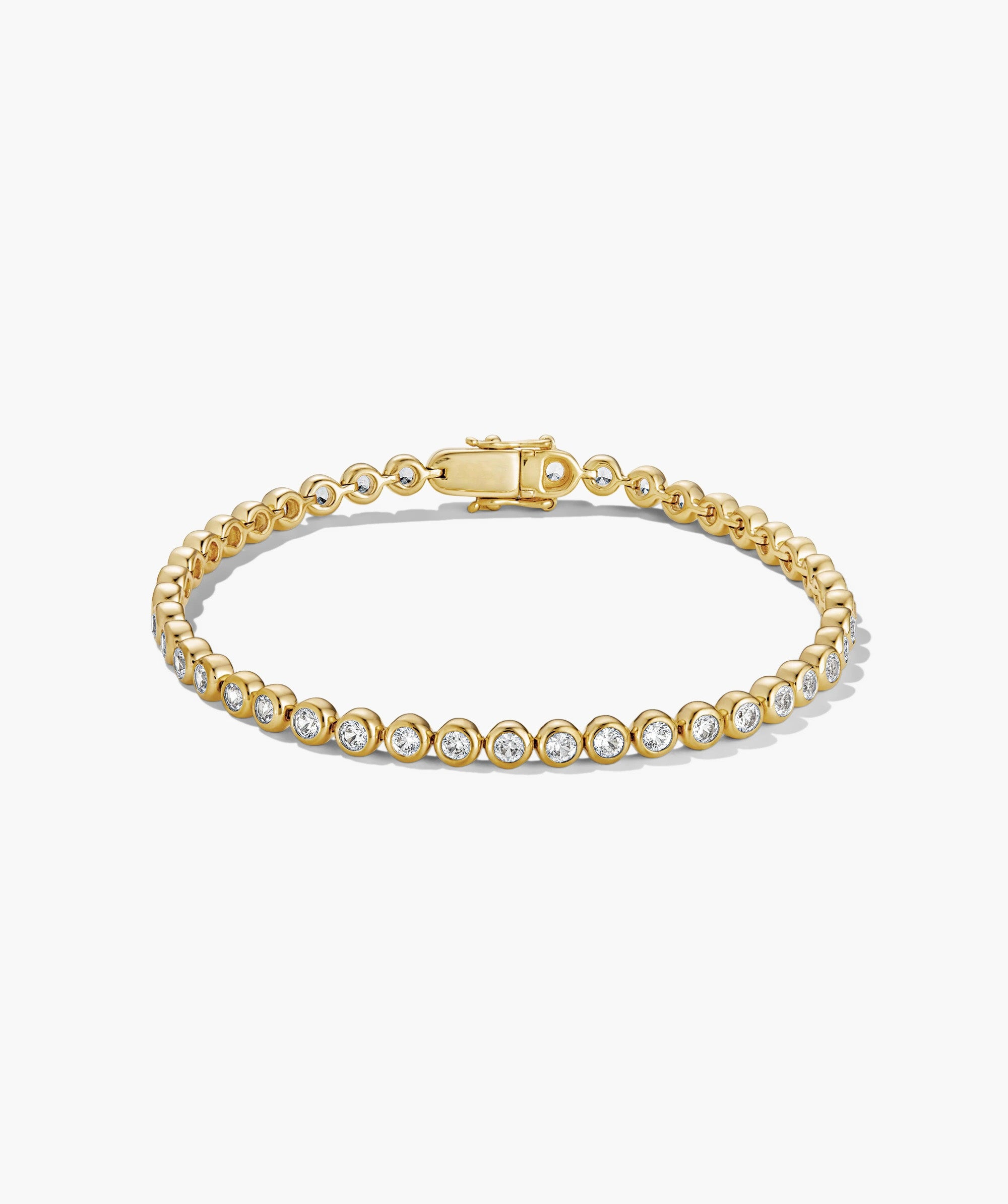 Bezel 4.19ct Diamond Tennis Bracelet